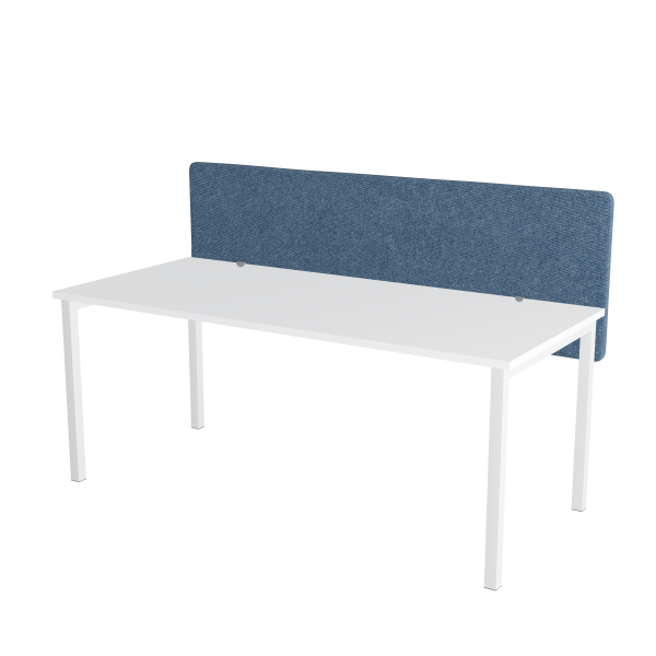 sivo-modrá protihluková stena na stole na bielom pozadí